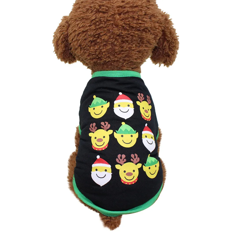 

Winter pet dog cat Vest T-shirt Christmas Clothing Puppy Costume Summer Teddy Soft Polyester Pet Cat White Clothes 2019