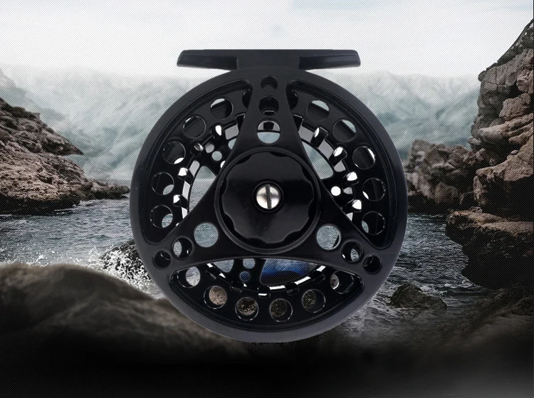 Fly Fishing Reel YZ75-56 78 910 CNC Diecast Machined Aluminum Alloy Fly Reel Large Arbor, LeftRight Handle Changable  (1)