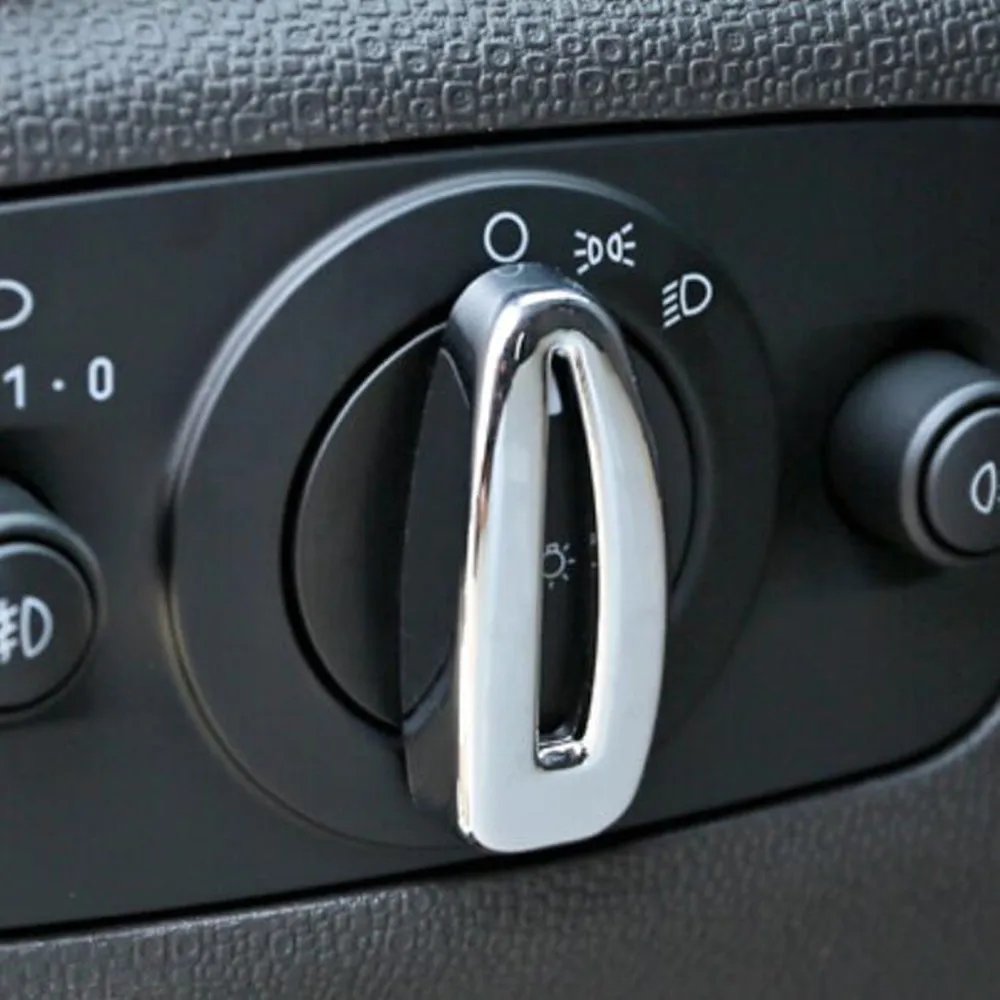 

Zlord ABS Car Styling Headlights Switch Knob Protection Cover Sticker for Ford C-Max CMax C Max 2015 2016 Accessories