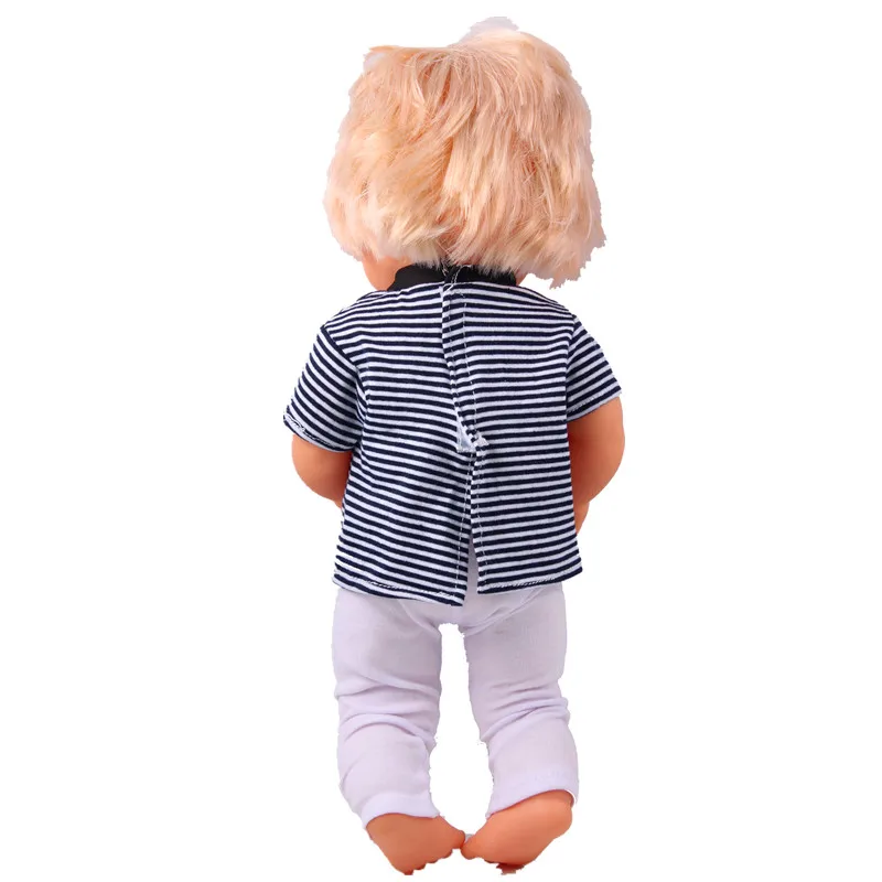 Одежда для кукол 40 см 41 Nenucos Doll Nenuco Ropa y su Hermanita Kawaii футболка в полоску и белые или