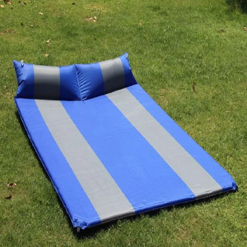 Double camping automatic inflatable sleeping pad Thickening and widening Easy to carry natural hiking double outdoor air bed Double camping automatic inflatable sleeping pad Thickening and widening Easy to carry natural hiking double outdoor air bed