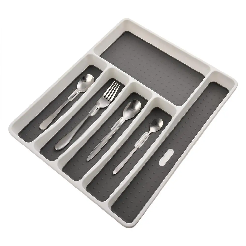 

6 Compartments Kitchen Drawer Organizer Storage Drawer Cutlery Tray For Drawers Divider Durable Utensil Multi Partition Safe