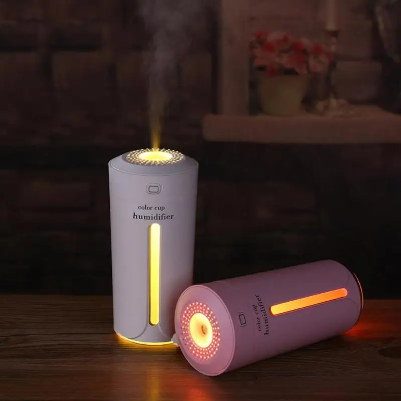 

230ml Ultrasonic Air Humidifier Essential Oil Diffuser 4 Color Lights Electric Aromatherapy USB Humidifier Car Aroma Diffuser