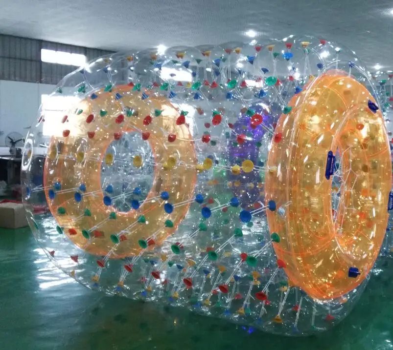 ТПУ красочный надувной шар для ходьбы по воде оборудование для игр в воде водяной цилиндр Аква прокатки мяч ролик колеса Индивидуальные логотип