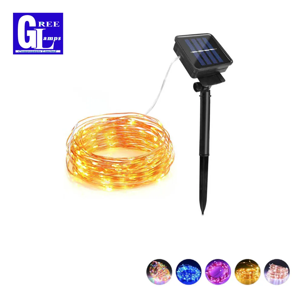 

10M 20M Solar Power Outdoor lights LED Garden Lawn lamp Fairy Copper Wire LED String Decorative Holiday Wedding Party Christmas