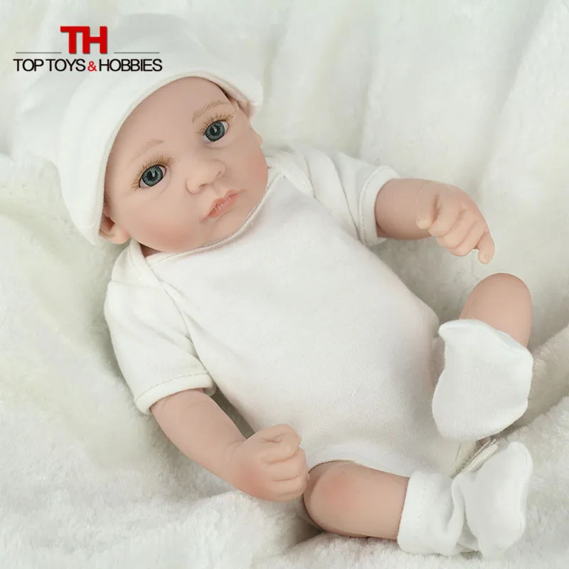 

28cm Full Body Silicone Bebe Doll Looking Real Silicona Vinyl Boneca Reborn Boy Baby Dolls Toys for Girls