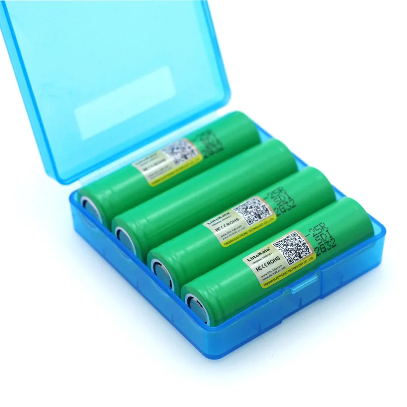 

Liitokala 4 PCS 18650 25R 2500 mAh Continuous Discharge Lithium Battery 20A Electronic Cigarette Power Battery + BOX