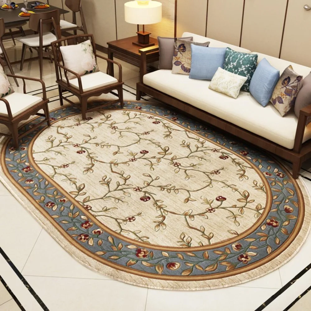 Buy Pastoral Oval Carpets For Living Room Home Decor
