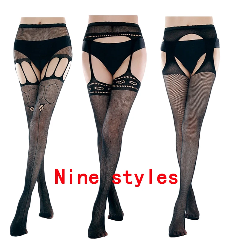 

Intimates Sexy Pant Liner Slips Hollow Out Open Crotch Stockings Leggings Lace Slips Print pantyhose Sexy Lingerie underwear