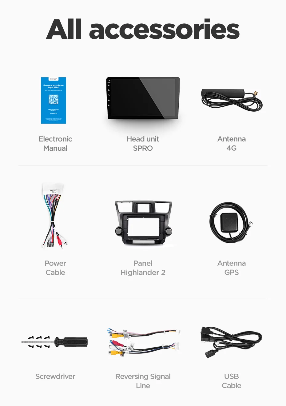 Best TEYES SPRO Car Radio Multimedia no 2 din android Video Player Navigation GPS For Toyota Highlander 2 XU40 2007-2013 26