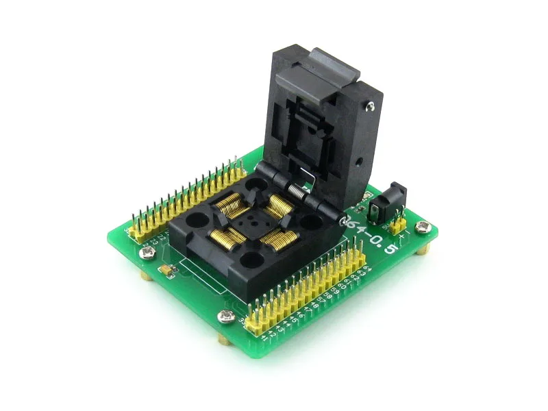 

Module Stm8 Qfp64 Stm8 Programming Adapter Test Socket For Lqfp64 Package 0.5mm Pitch With Swim Port + Freeshipping