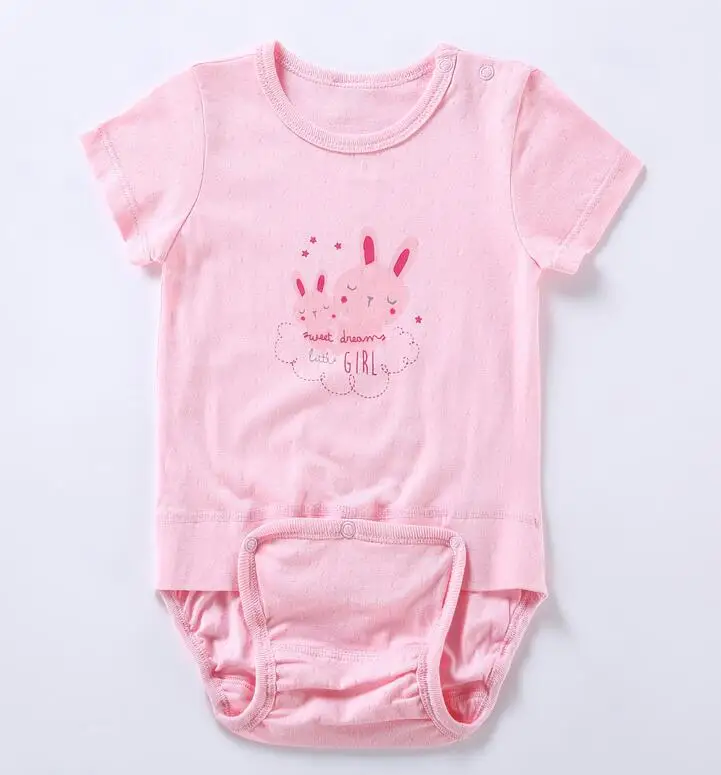 pink Одежда для малышей, детское боди одежда для малышей, летняя одежда для мальчиков и девочек, детские комбинезоны с круглым вырезом и короткими рукавами - Цвет: pink