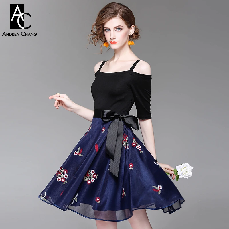 dress black top floral bottom