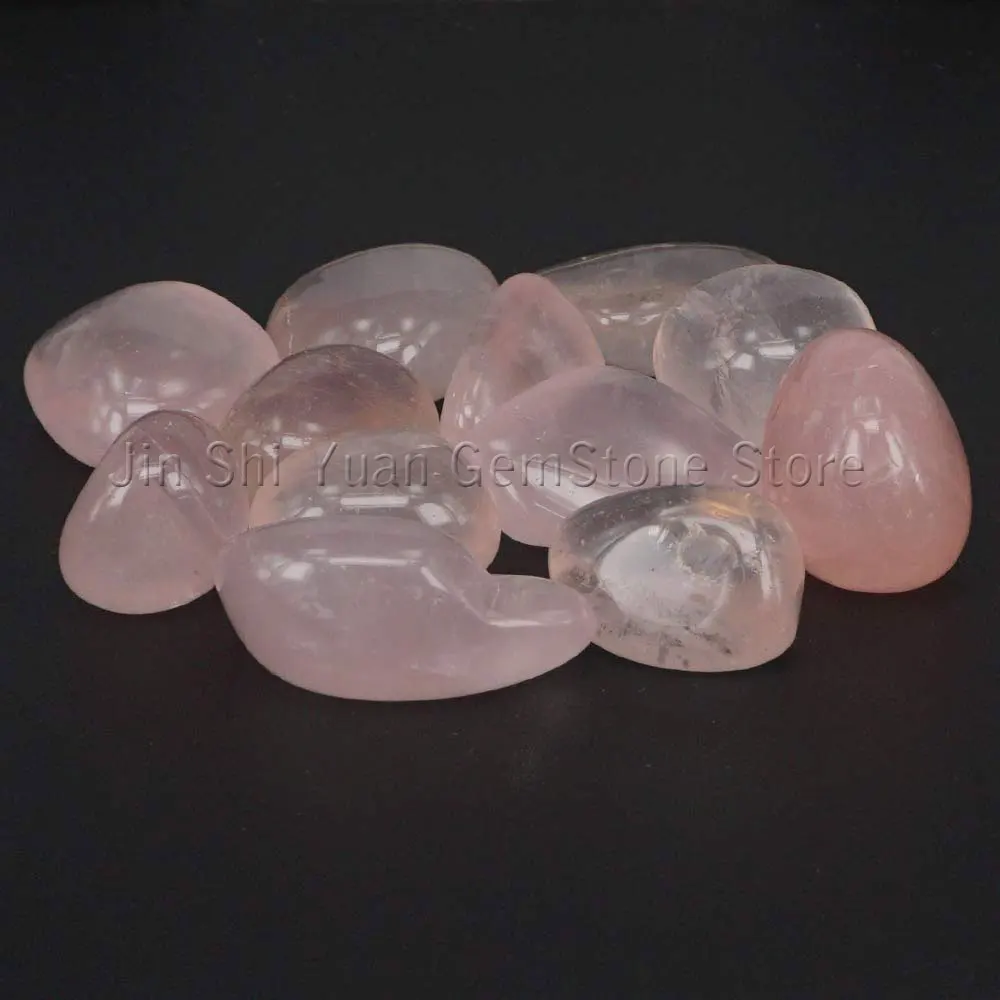 Bulk Tumbled Rose Quartz Stones Natural Polished Gemstone Supplies for Wicca, Reiki, and Energy Crystal Healing