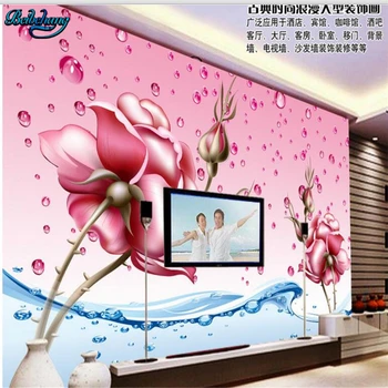 

beibehang Large custom mural wallpaper of any size 3d modern garden rain flower living room bedroom tv backdrop papel de parede