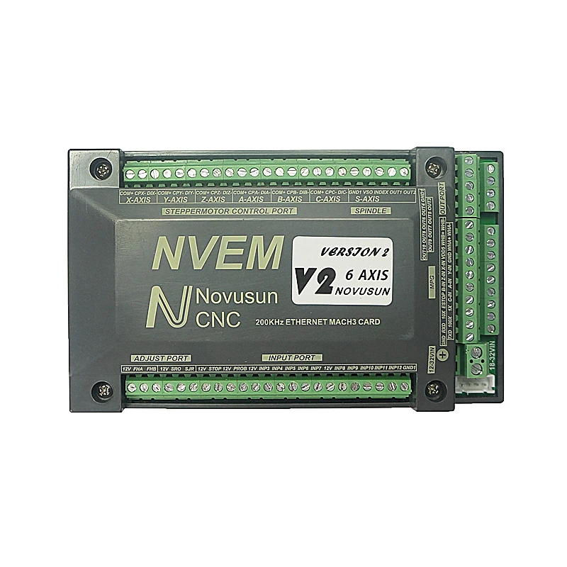 Плата управления NVEM Mach3 4-6 осей 200 кГц Ethernet USB-порт для ЧПУ маршрутизатора |