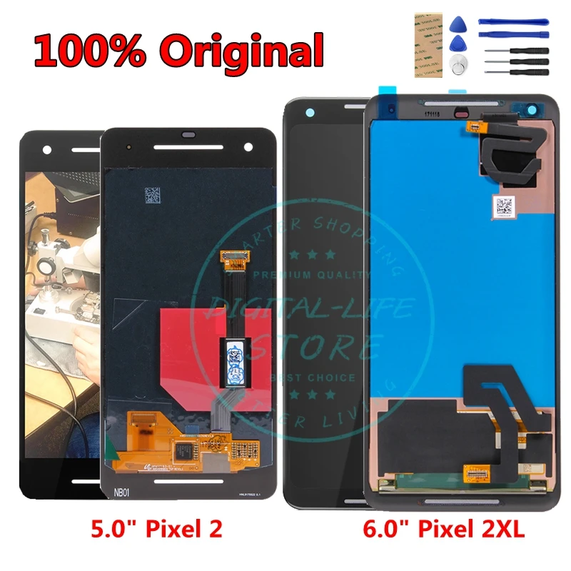

100% Original For Google Pixel 2 XL LCD Display Touch Screen for Google Pixel2 XL2 2XL LCD Digitizer Assembly Replacement Parts