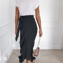 Модная женская леопардовая юбка с запахом и завышенной талией, пикантная юбка миди