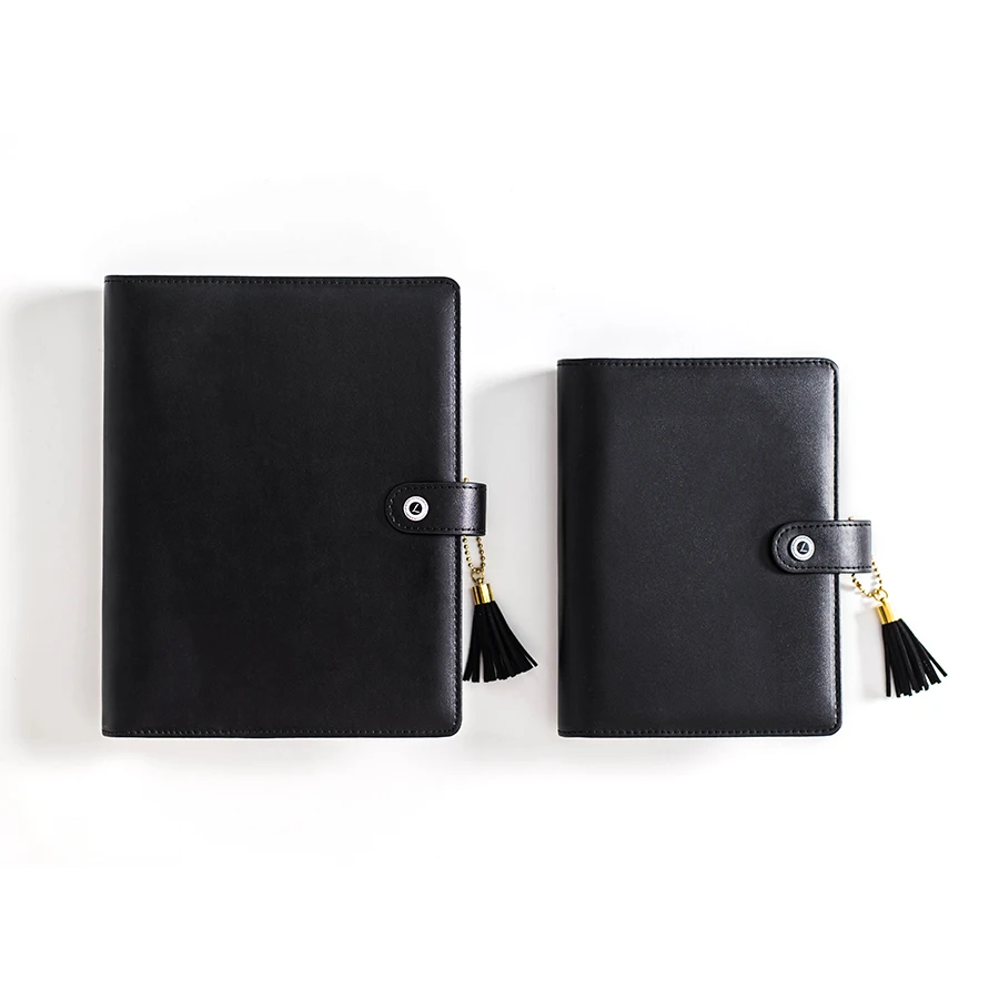 Lovedoki A5 A6 Black Leather Notebook And Journals Personal Planners Diary Scrapbook Vintage