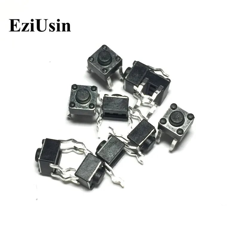 EziUsin 100 шт. 6*6*4 3 панель PCB мгновенный тактильный такт Кнопочный микропереключатель