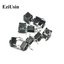 EziUsin 100 ピース 6*6*4.3 パネル PCB モーメンタリータクトタクトプッシュボタンスイッチボタンマイクロスイッチ 4 ピン Dip ライトタッチ 6 × 6 × 4.3 ミリメートルキーキーボード(China)
