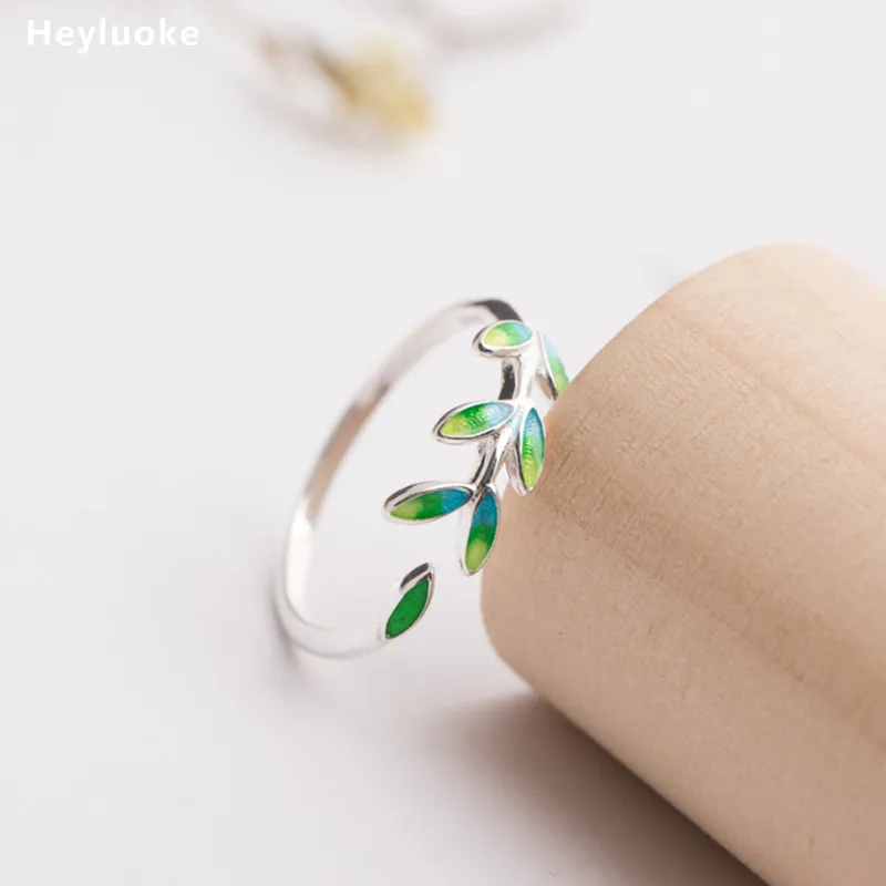 Женское кольцо на палец с листьями Anel Masculino Anillos аутентичное тибетское серебро