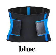 Пояс для поддержки талии, пояс для триммера, пояс для тренажерного зала, тренировка, защита талии, потеря веса, спортивный компрессионный пояс для тела - Цвет: Blue