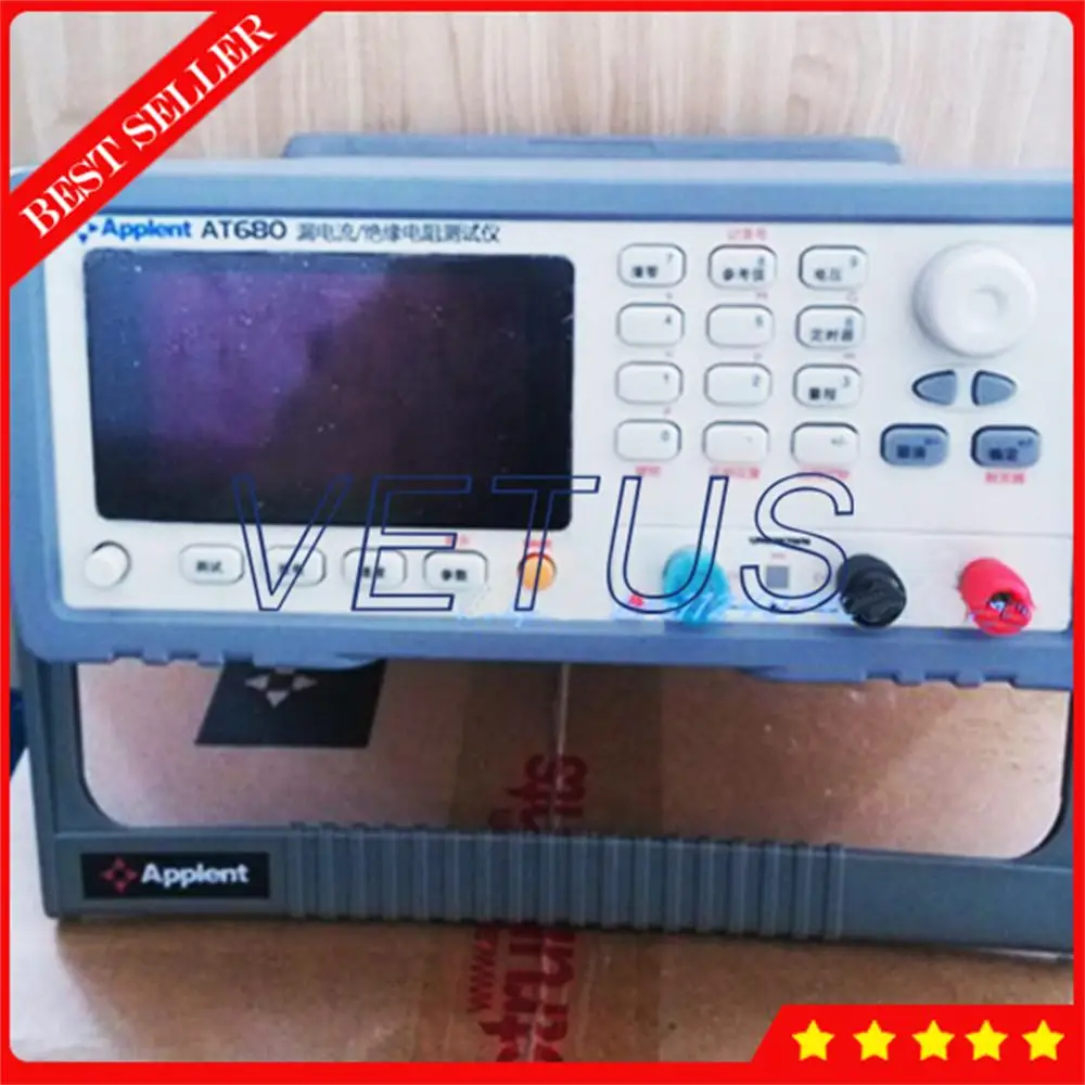 AT680 200mA Макс измеритель тока утечки цифровой емкости изоляции с 1V до 650VDC выходное