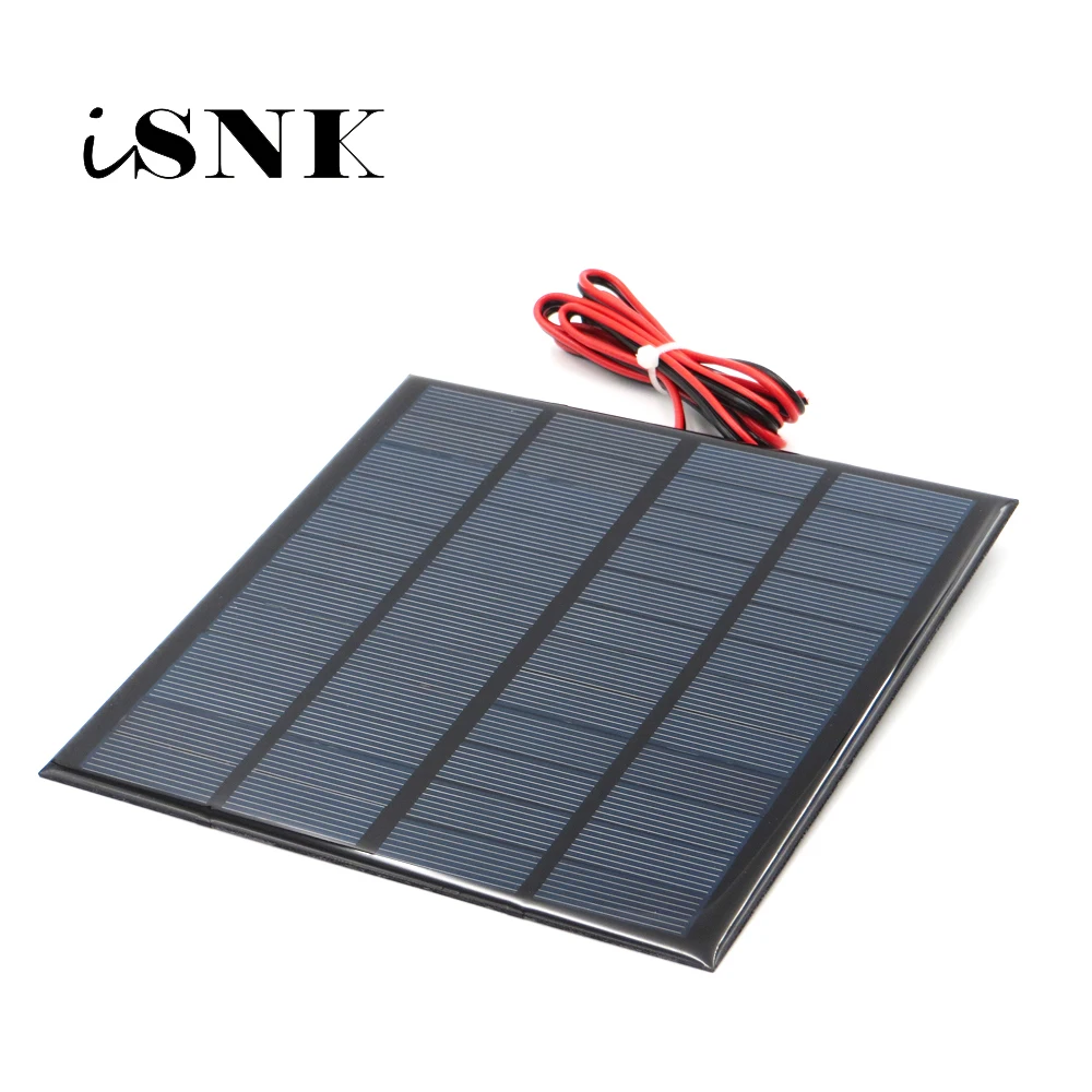 

Solar Panel Polycrystalline Silicon 12V 3Watt with 100cm extend cable DIY Battery Charger Module Mini Solar Cell wire toy