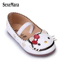 Wholesale Children Shoes for Girls Sneakers Soft Sole Kids Flats Loafers Shoes Cute Hello Kitty Princess Shoes PU Leather Lovely