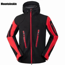 Горные мужские Зимние флисовые куртки софтшелл для походов, спортивная одежда для отдыха на природе, походов, лыжного спорта, водонепроницаемые пальто VA050