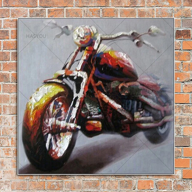 Motorcycle Motorbike Painting Home Decor Home Decoration Oil painting
