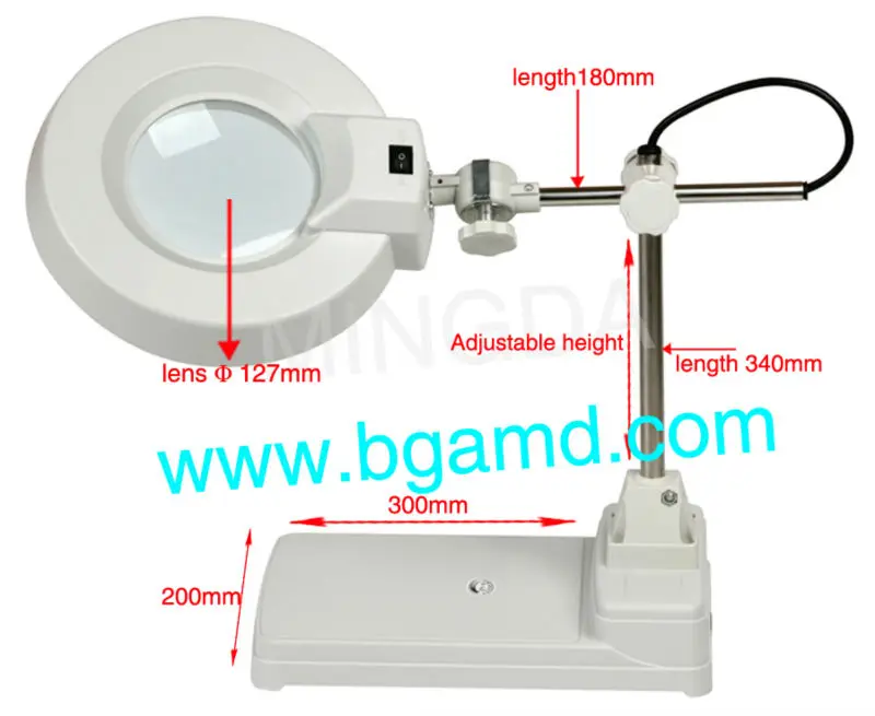 Hot sale MD 86B Desktop 20X magnifying glass with light/Optical