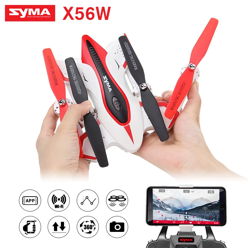 

Foldable Helicopter Syma X56W RC Quadcopter Drone Camera 4CH 2.4G Aircraft RC Drone Remote Control Toys (X56 Without Camera)