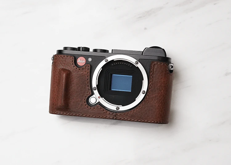 Mr. stone брендовый чехол для камеры Leica CL из натуральной кожи, сумка ручной работы, Половина корпуса, Нижняя крышка - Цвет: SLP coffee