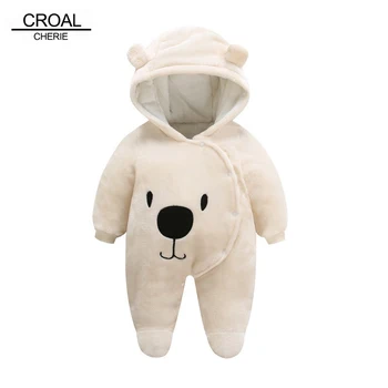 

CROAL CHERIE Baby Romper Winter Costume Baby Boys Clothes Coral Fleece Warm Baby Girls Clothing Animal Overall Baby Rompers
