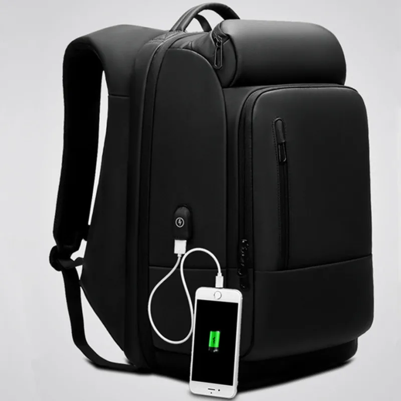 School Business Backpack Usb External Charge 17 Inch Computer Laptop