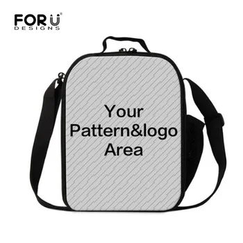 

FORUDESIGNS Insulated Thermal Lunch Bags Personality Customize School Lunch Box for Kids Girls Boys Food Storage Shoulder Bag