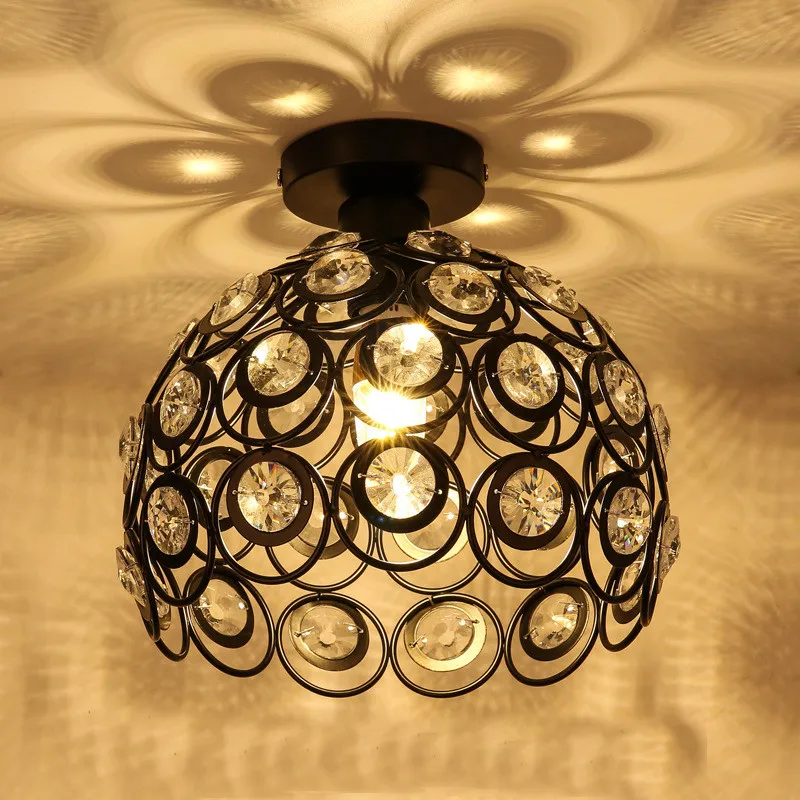 

Modern Ceiling Light Crystal Creative White Black Ceiling Lamp For Balcony For Parlor Bedroom Corridor lamparas de techo G869
