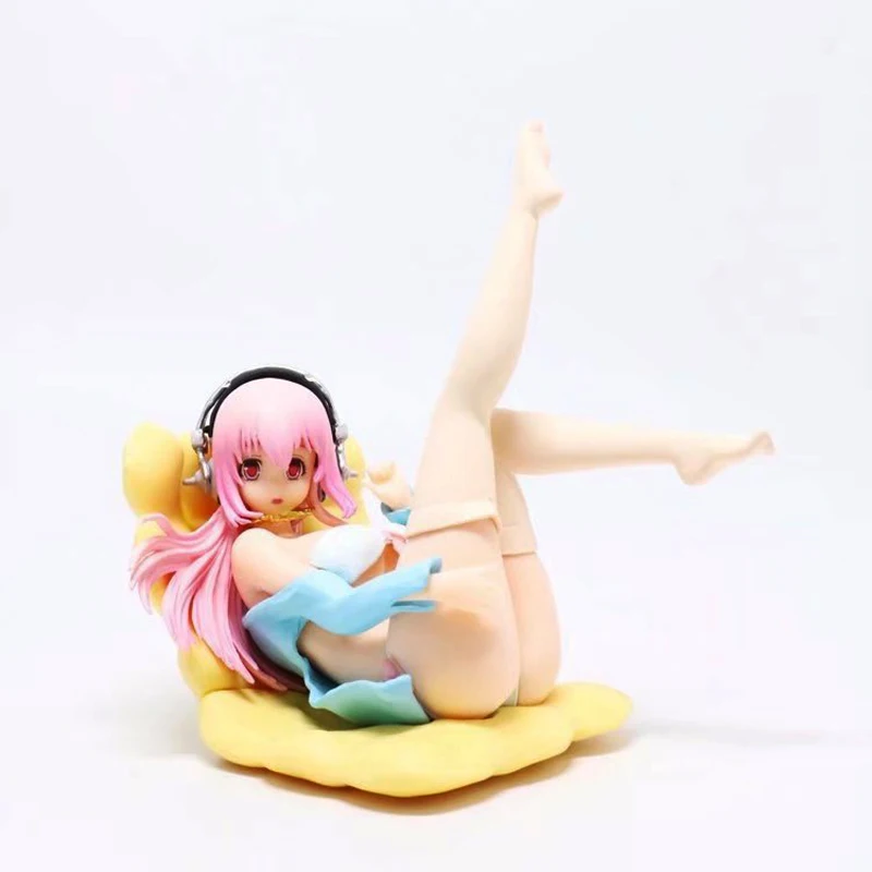 

Free Shipping 5" Super Sonico Anime VC Sonico Lying Sofa Bikini Boxed 13cm PVC Action Figure Collection Model Doll Toys Gift