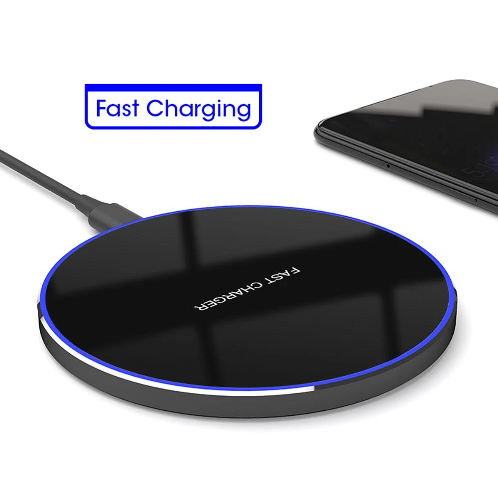 QI Wireless Charger Quick Charge 3.0 Fast Charging for iPhone 10 X XS XR Samsung S7 S8 S9 S10 oneplus 7 pro Silm 5V/2A 9V/1.67A