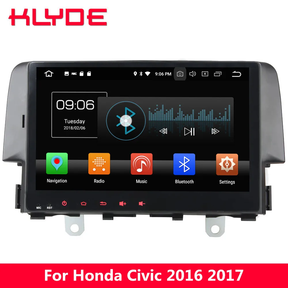 

KLYDE 10.1" IPS 4G WIFI Android 8.0 Octa Core 4GB RAM 32GB ROM RDS BT DAB+ Car DVD Player Radio Stereo For Honda Civic 2016 2017