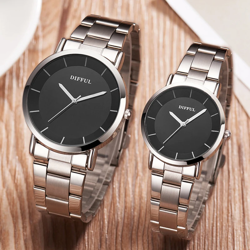 

Simple personality couple watches men and women new alloy sports business watch neutral casual quartz watch 6
