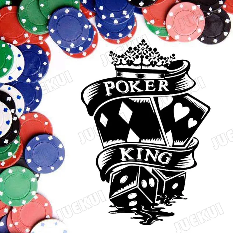 Poker King Creative Pattern Wall Stickers for Gambling House Background ...