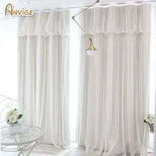 Tassels lanterns head top curtain cloth curtain voile sheer black out fabric bedroom customize curtain