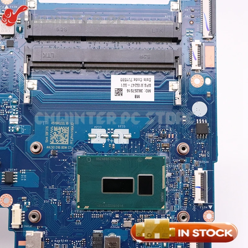 amazing  NOKOTION For HP 15-AC 250 G4 Laptop Motherboard SR23W I7-5500U CPU R5 M330 gpu 815247-501 815247-00