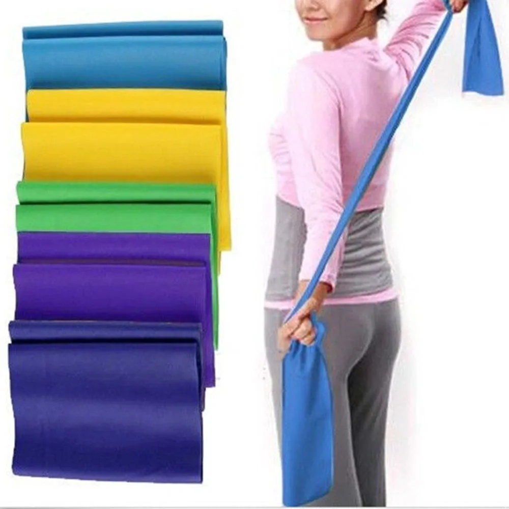 1.5m Elastic Yoga Pilates Rubber Stretch Resistance Exercise Fitness