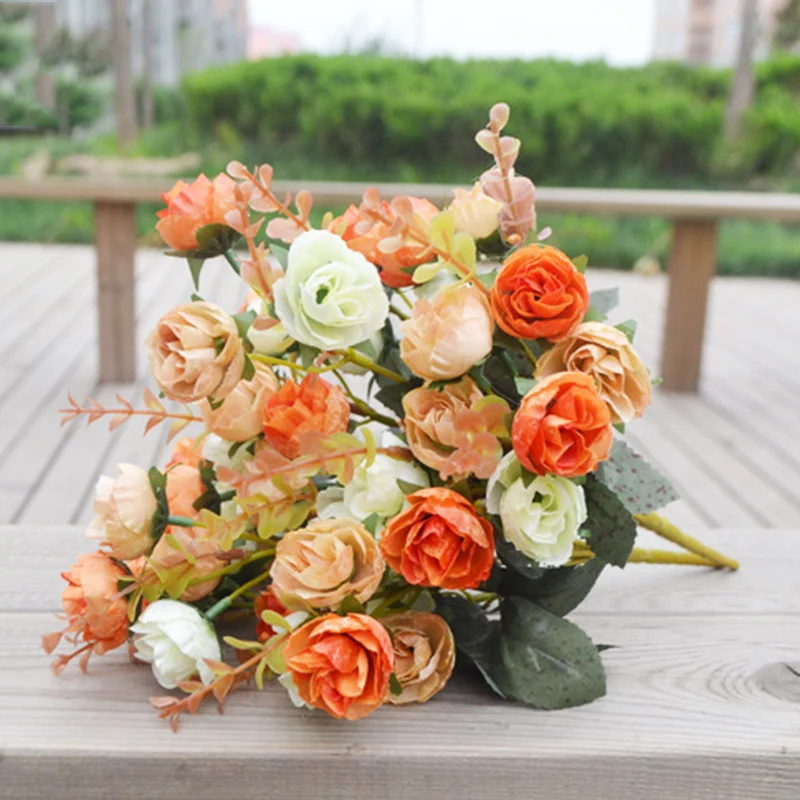 Фотография европейский стиль 1 шт. реквизит искусственный цветок розы фото Осенняя версия алмазного декоративного цветка
