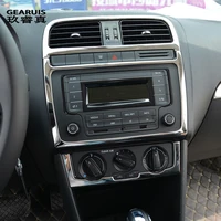 Cubierta Interior para Volkswagen vw POLO, embellecedor de aire acondicionado, panel de control de CD, decoración de salida de aire automática