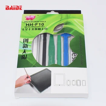 Price 10 In 1 Metal Spudger Set Crowbar HH-F10 PRO Electron Tool Plastic Opening Pry Tools Kit For Phone Tablet PC Repair 50Sets